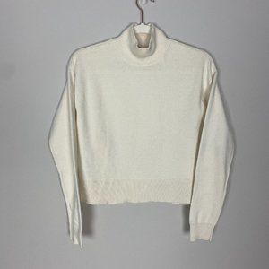 & Other Stories Turtleneck Mock Neck Sweater Womens XS Cream Wool Blend